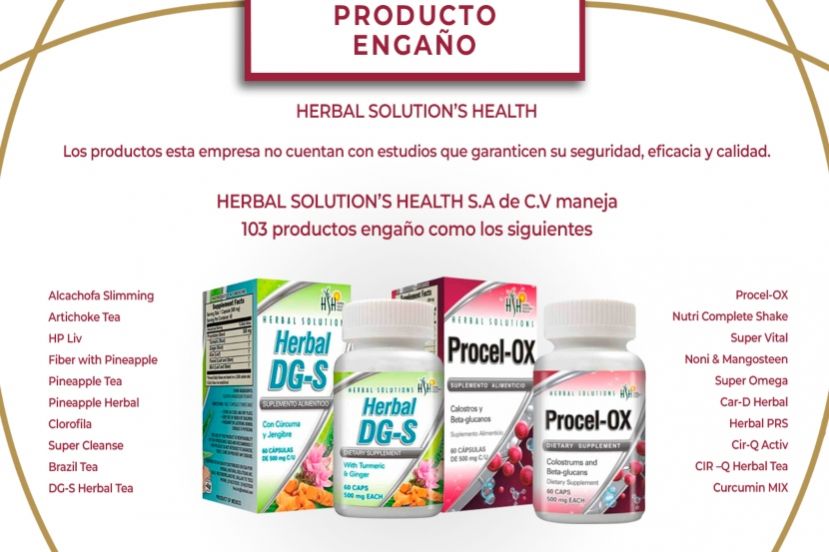 Falsos, los productos de Herbal Solution’s Health